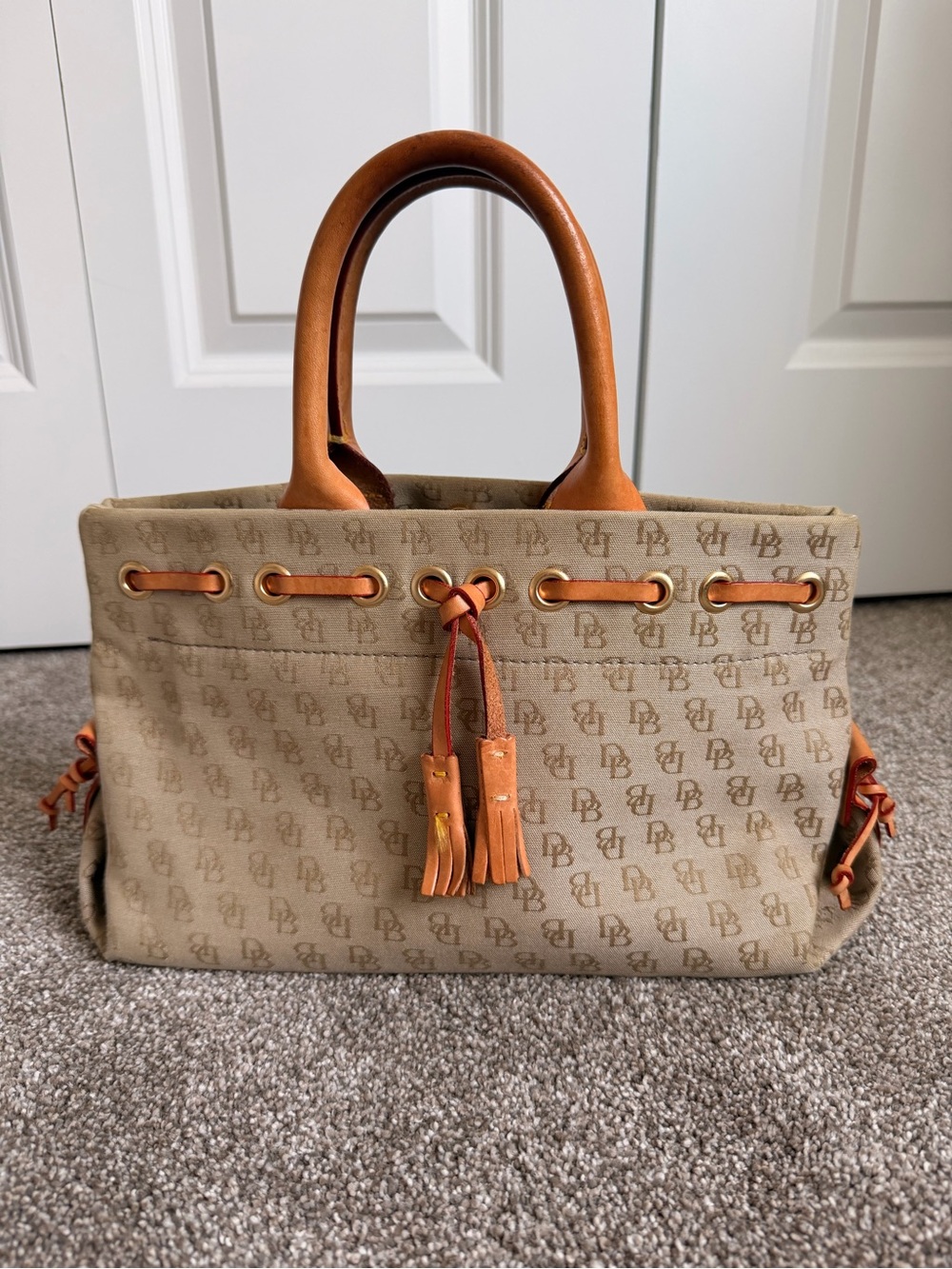 Vintage Dooney & Bourke Tassel Tote